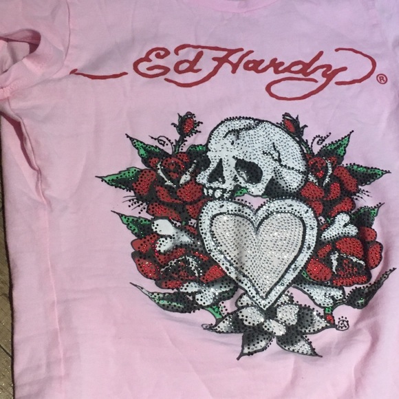 SOLD Ed Hardy bedazzled shirt - Picture 1 of 2